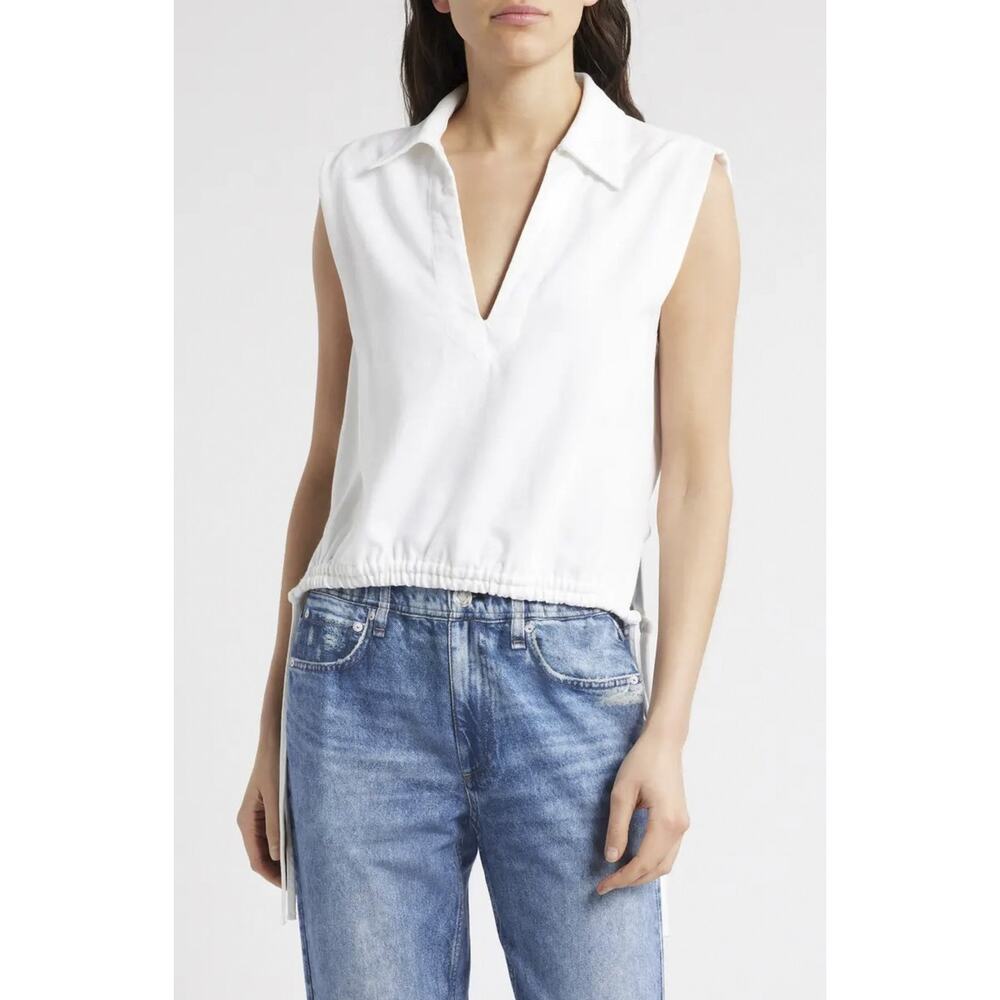Rag & Bone NEW Fiona Ultra Featherweight Denim Sleeveless Top Blouse Medium